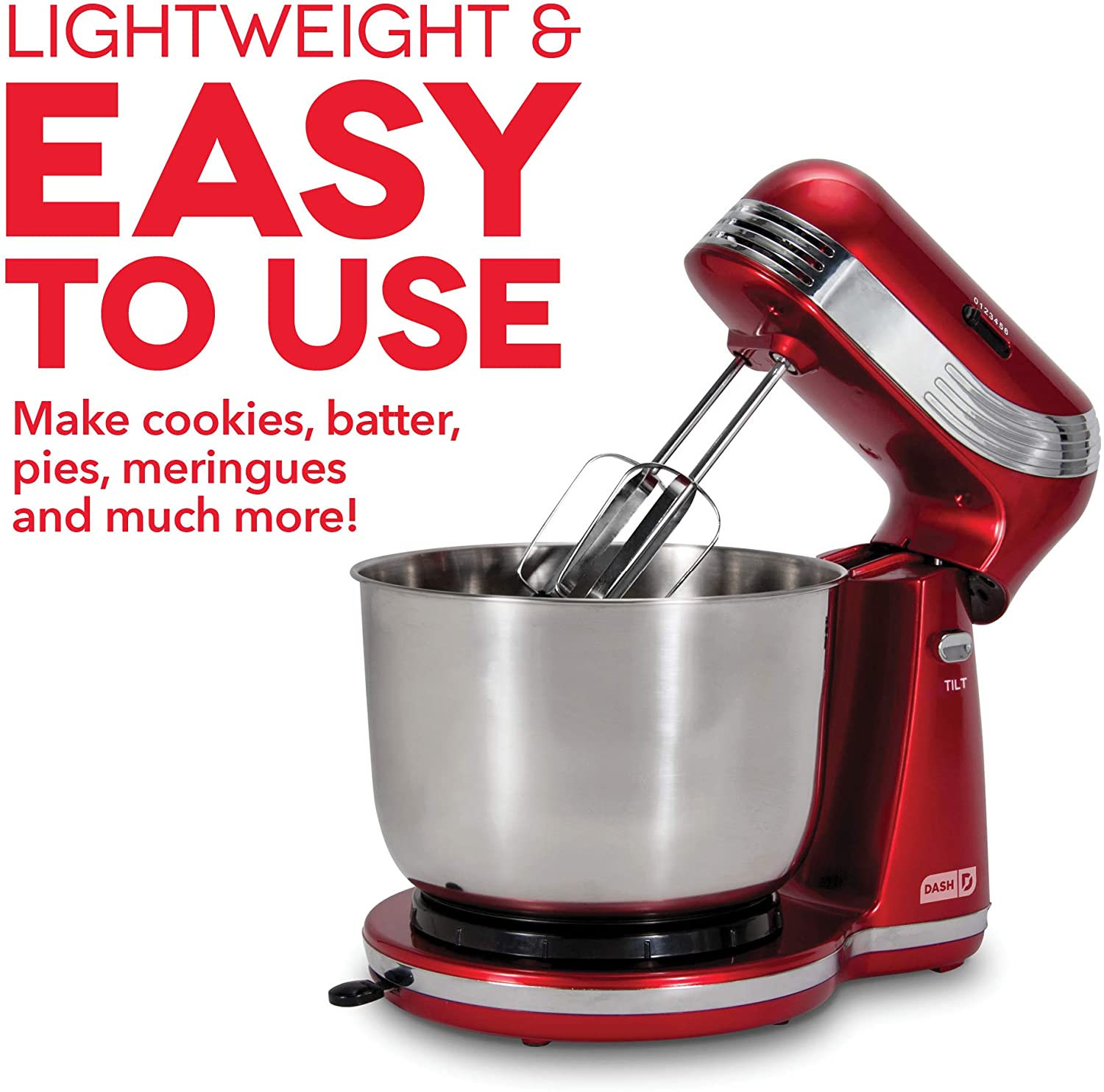 Dash Stand Mixer 3QT RED